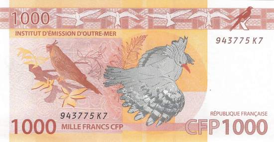 1000 Francs French pacific territories p6d